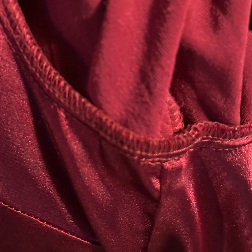 Red velvet fitted silk petite stretch velvet, cocktail dress 2 petite US (6 UK) - Picture 12 of 12